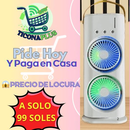 VENTILADOR DOBLE DE TORRE HUMIDIFICADOR